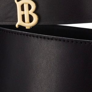 Burberry knee high logo boots in black
